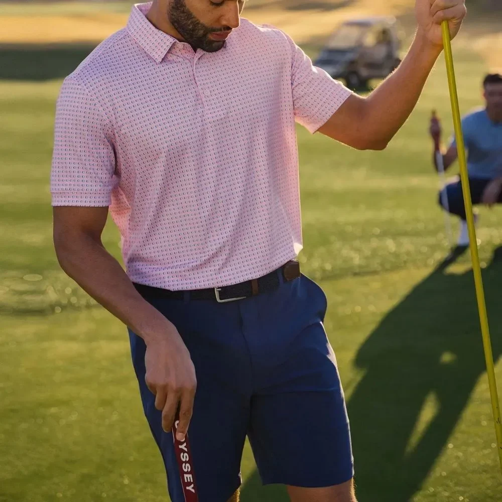 MIZZEN+MAIN Versa Golf Polo Mini Geo Print Classic Fit